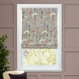 Hermione Printed Cotton Made to Measure Roman Blinds Silver chic floor carpet  