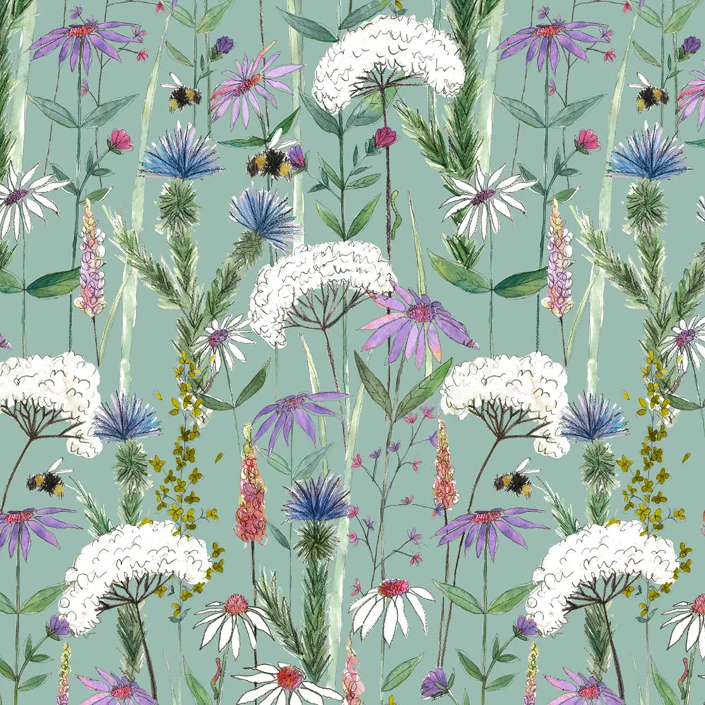 Hermione Printed Cotton Made to Measure Roman Blinds Verde