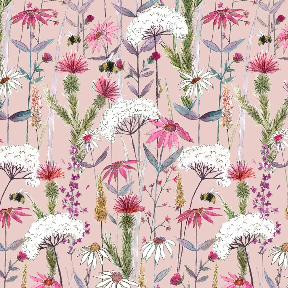 Hermione Printed Made to Measure Curtains Blush
