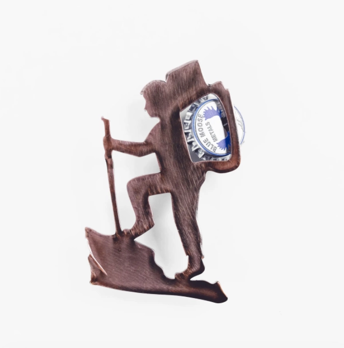 Hiker Magnetic Bottle Opener minimalist art object  