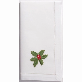 Holly Gold Christmas Dinner Napkin mini desktop sculpture