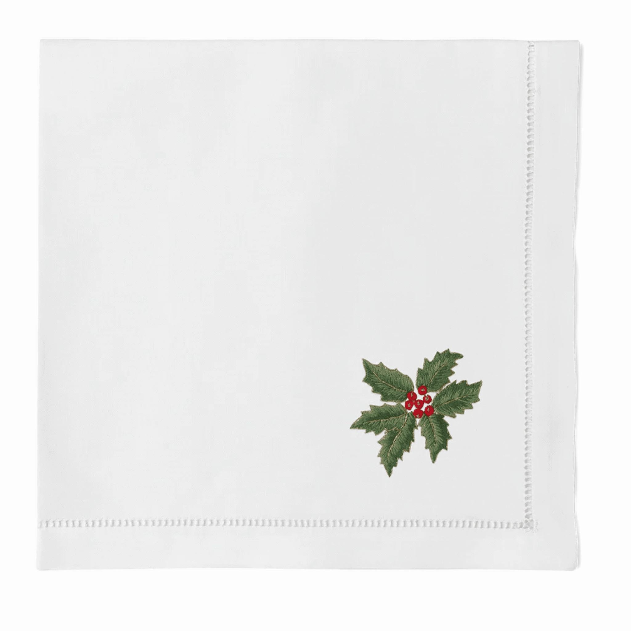 Holly Gold Christmas Dinner Napkin