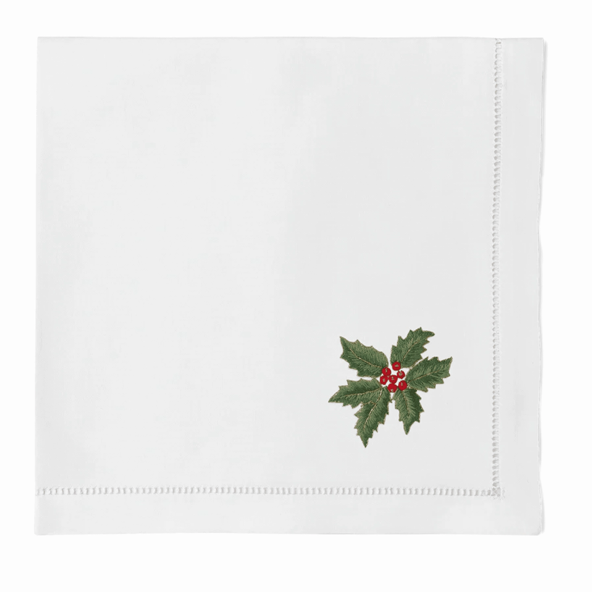 Holly Gold Christmas Dinner Napkin