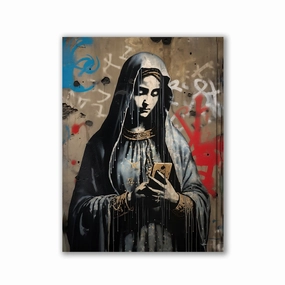 Holy Mary by Daniel Decker framed mural artwork