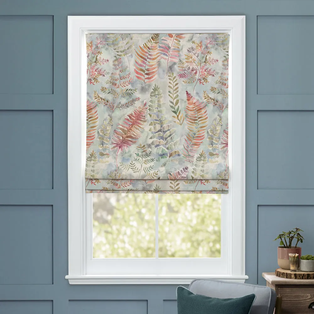 Honister Printed Cotton Made to Measure Roman Blinds Russett