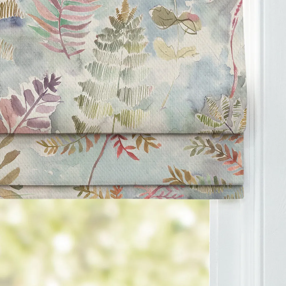 Honister Printed Cotton Made to Measure Roman Blinds Russett
