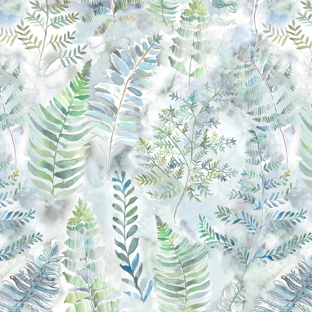 Honister Printed Cotton Made to Measure Roman Blinds Teal