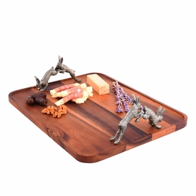 Hopping Bunny Wood Tray mini desktop sculpture