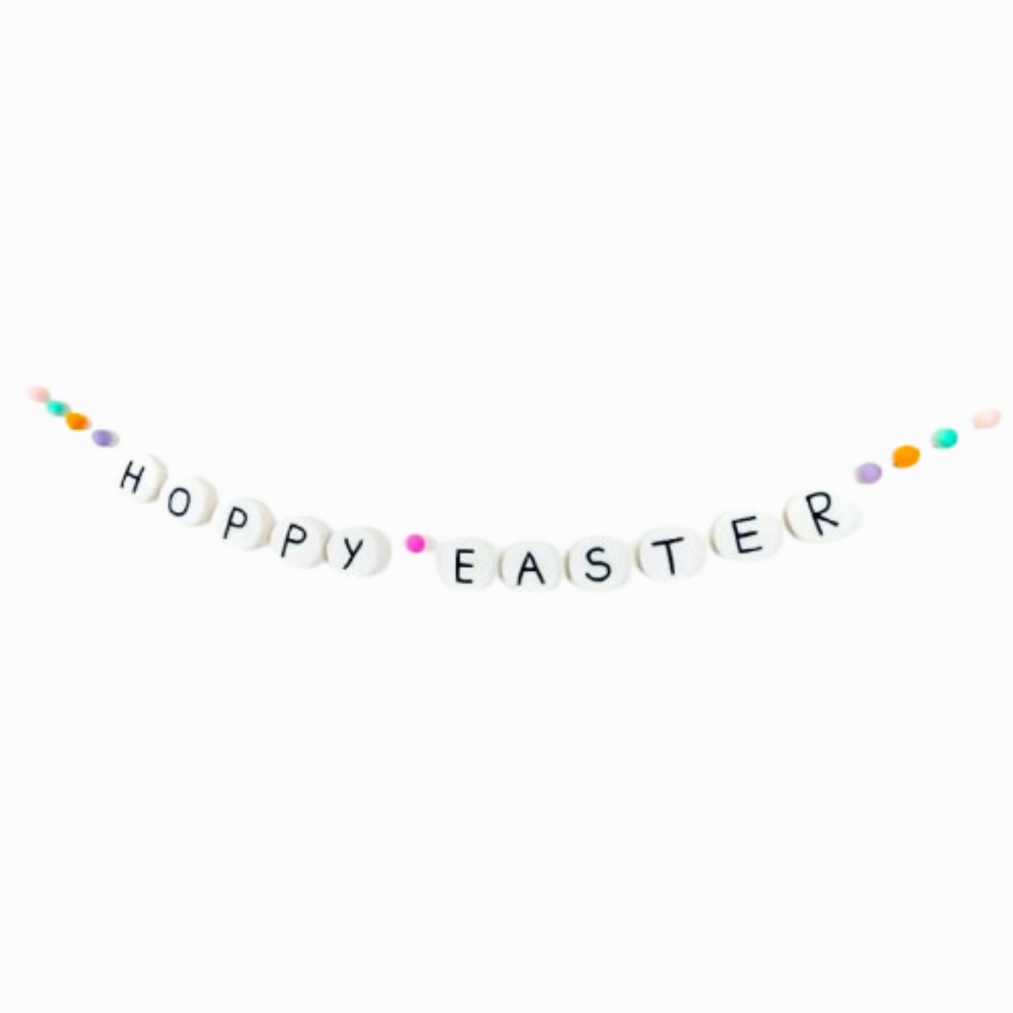 Hoppy Easter Friendship Bracelet Felt Garland minimalist art object  