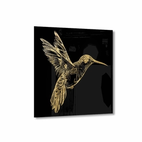 Humming-Bird Gold on Acrylic framed mural artwork