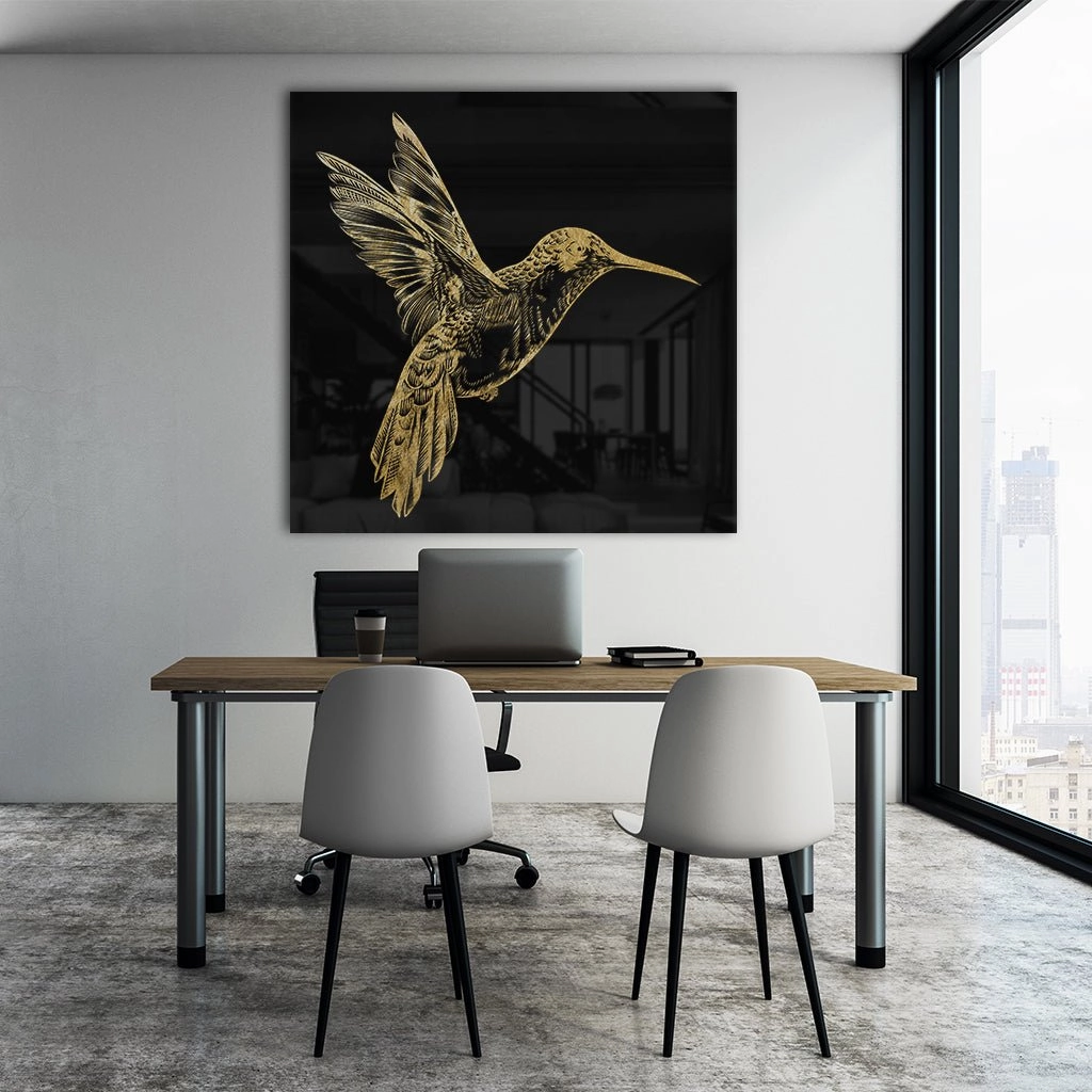 Humming-Bird Gold on Acrylic 