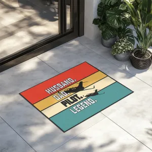 Husband & Dad & Pilot & Legend Designed Door Mats door entrance rug