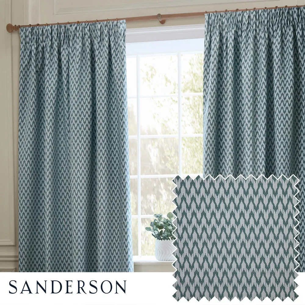 Hutton Jacquard Pencil Pleat Curtains Blue modern fashion rug  