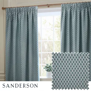 Hutton Jacquard Pencil Pleat Curtains Blue modern fashion rug  