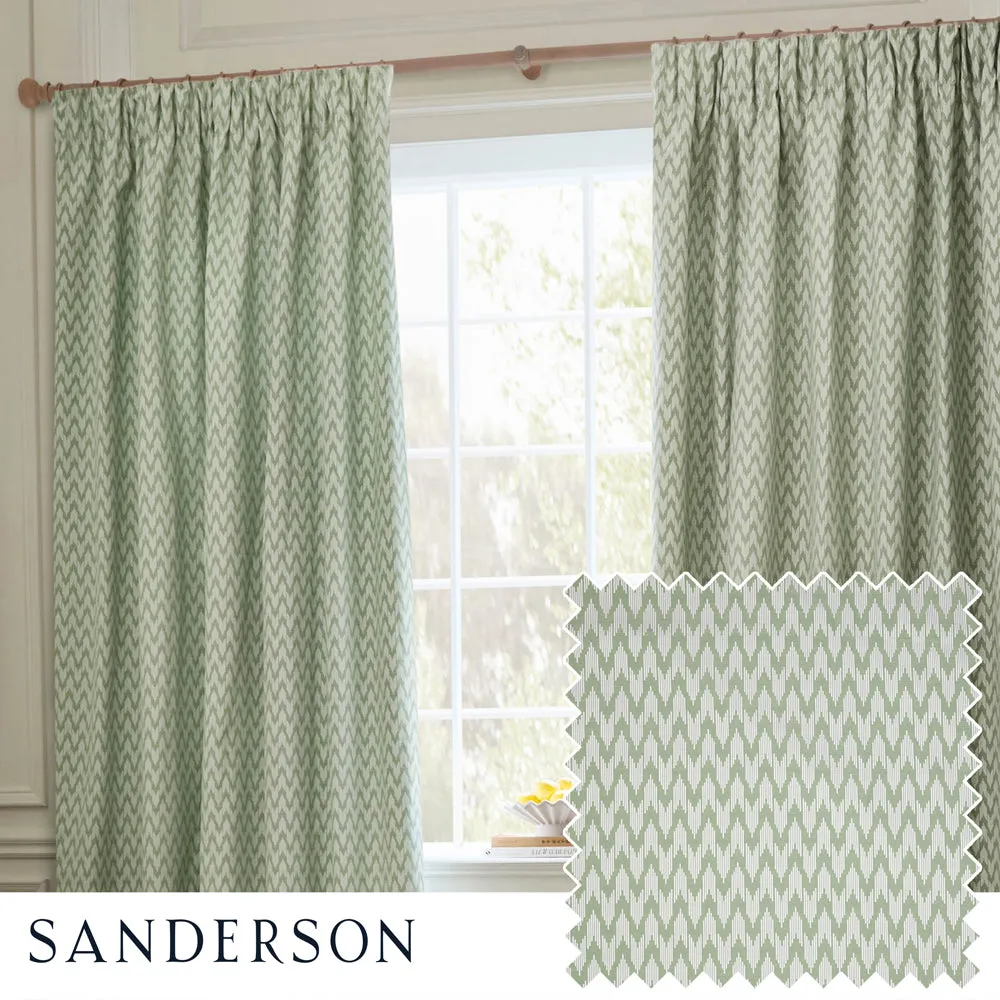 Hutton Jacquard Pencil Pleat Curtains Sage modern fashion rug  