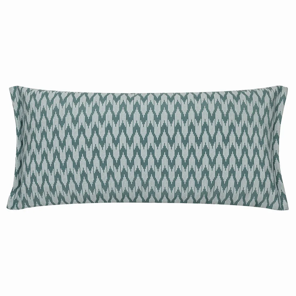 Hutton Woven Jacquard Cushion Blue