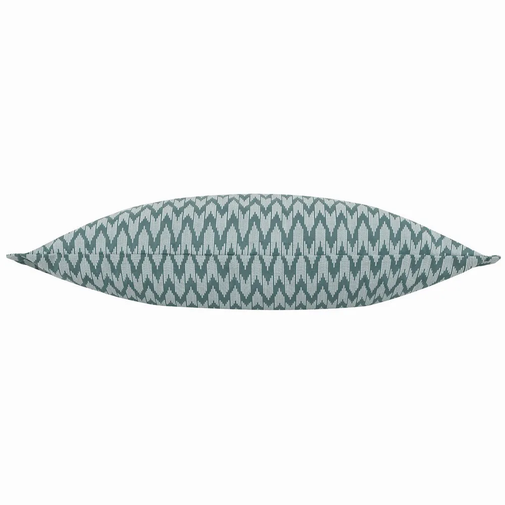 Hutton Woven Jacquard Cushion Blue