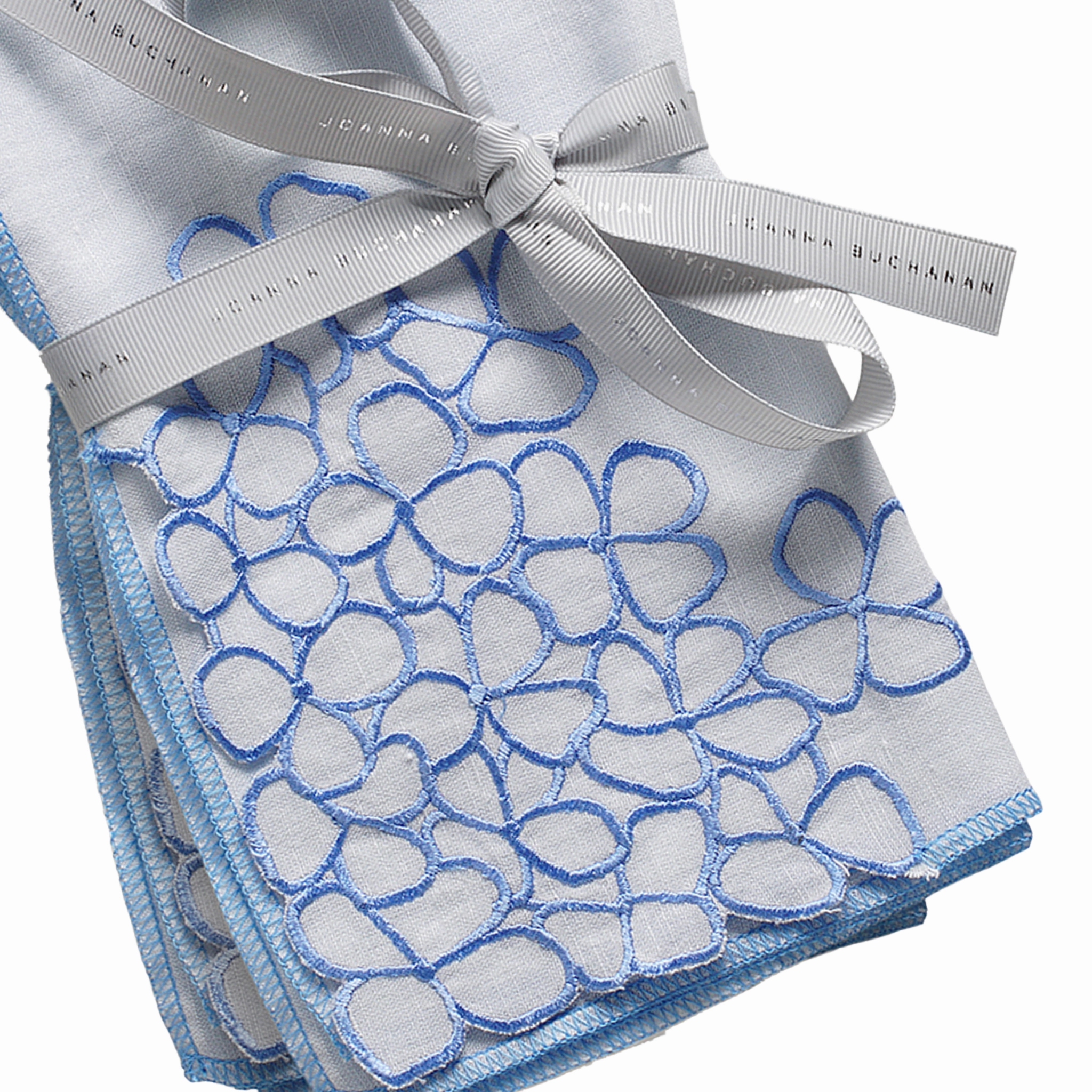 Hydrangea Dinner Napkins, Blue, Set of Two