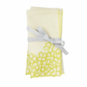 Hydrangea Dinner Napkins, Citrus, Set of Two cute desktop display