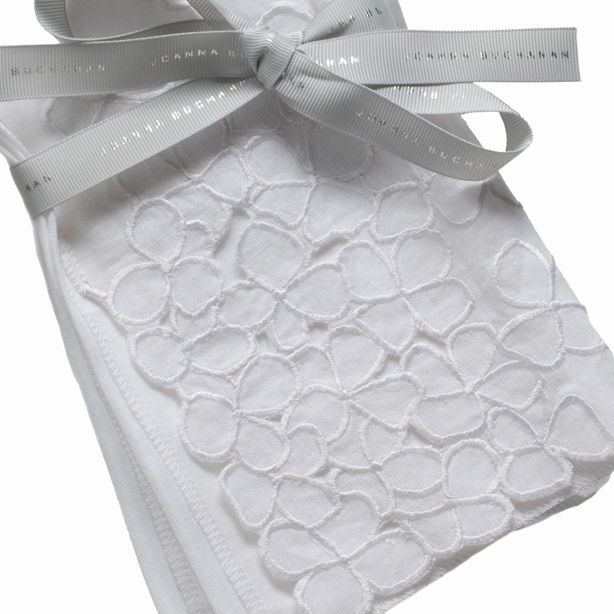 Hydrangea Dinner Napkins, White, Set of Two