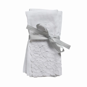Hydrangea Dinner Napkins, White, Set of Two cute desktop display