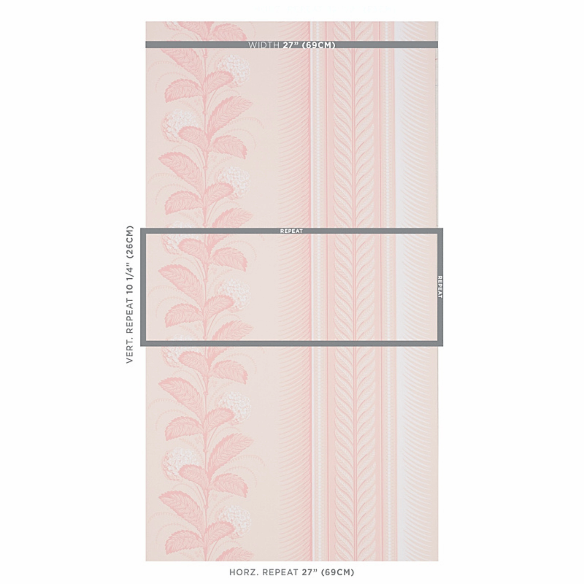 Hydrangea Drape Wallpaper in Blush