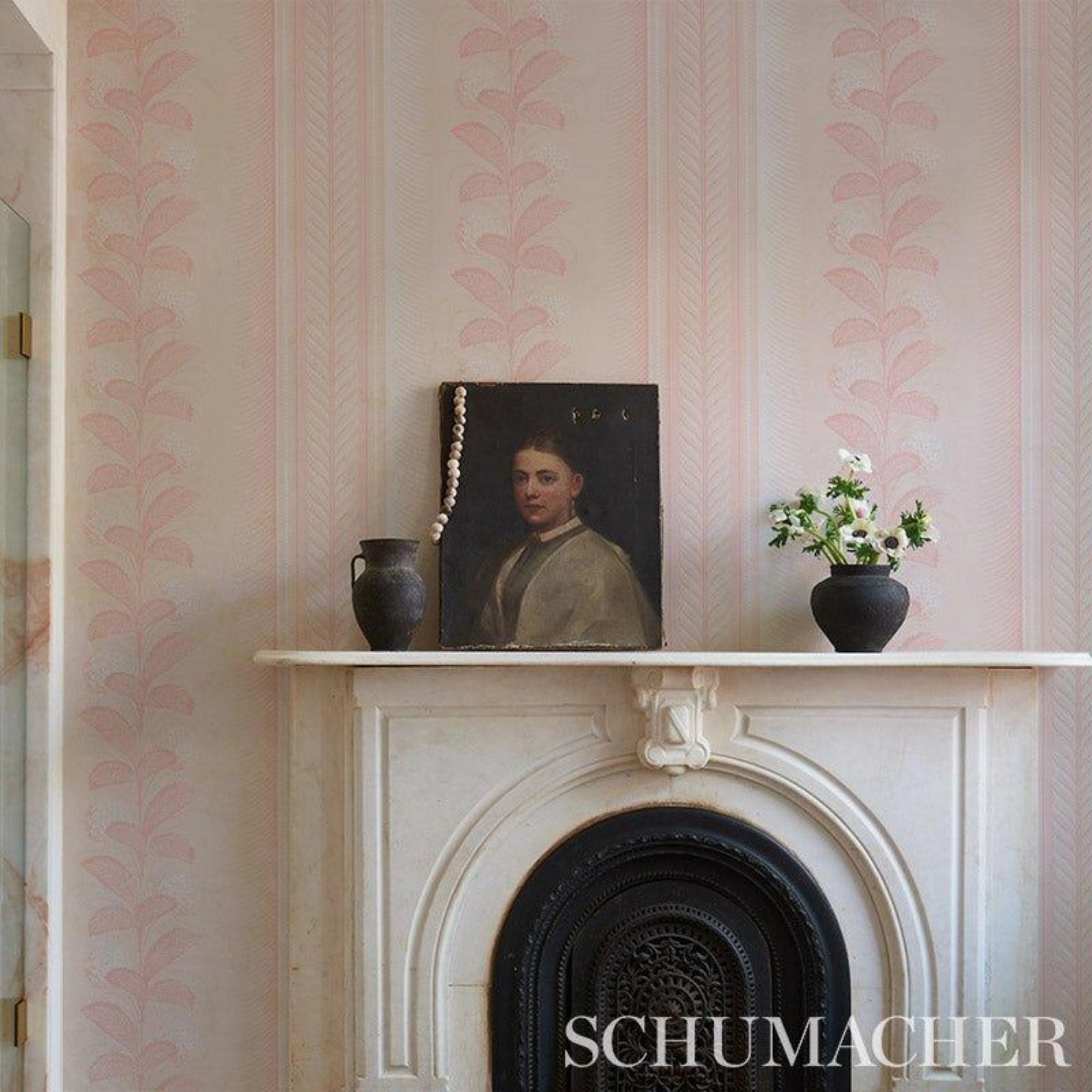 Hydrangea Drape Wallpaper in Blush