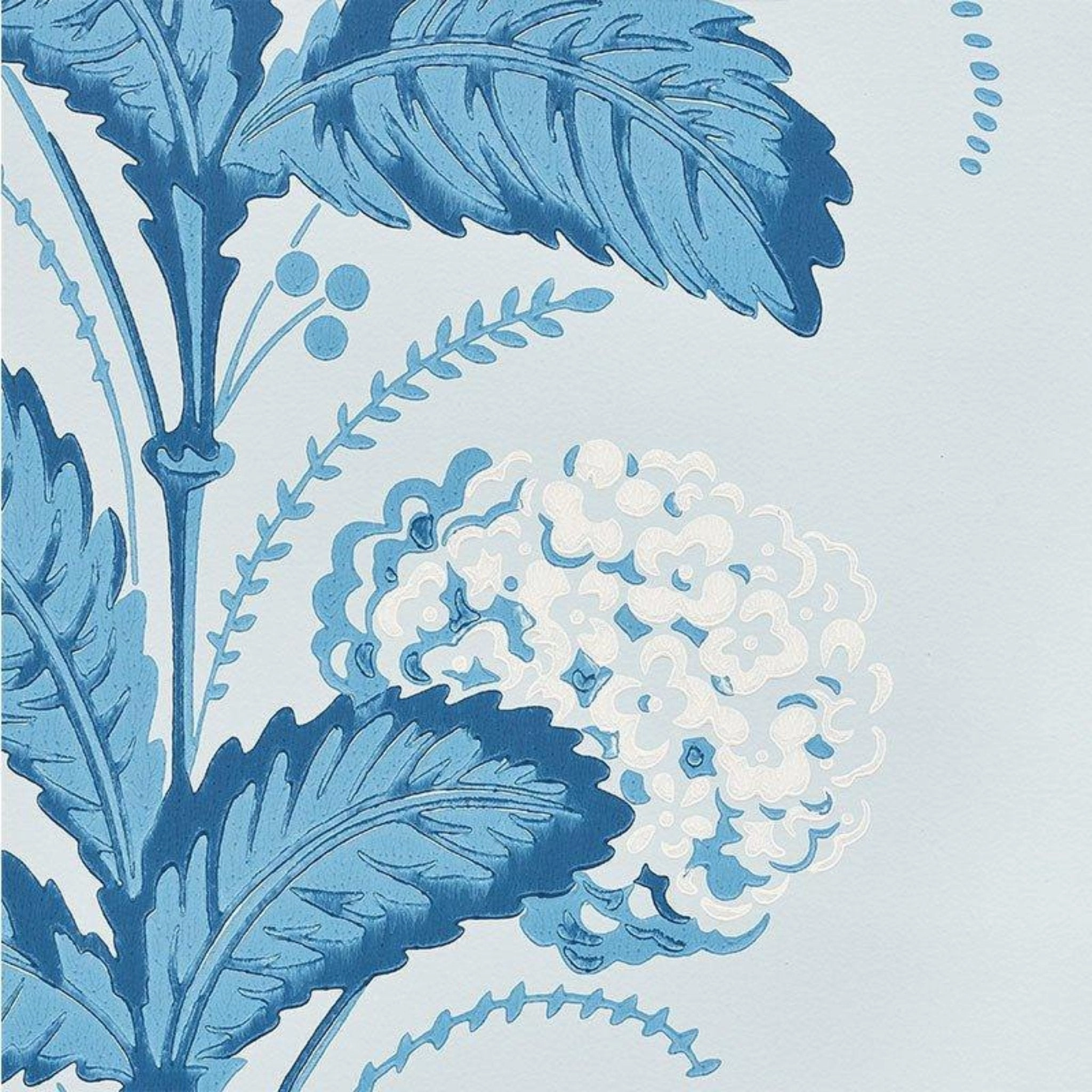 Hydrangea Drape Wallpaper in Delft