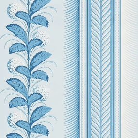 Hydrangea Drape Wallpaper in Delft paper wall covering