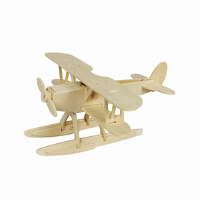 Hydroplane 3D Wooden Puzzle, 8-1/4-Inch wooden room decoration