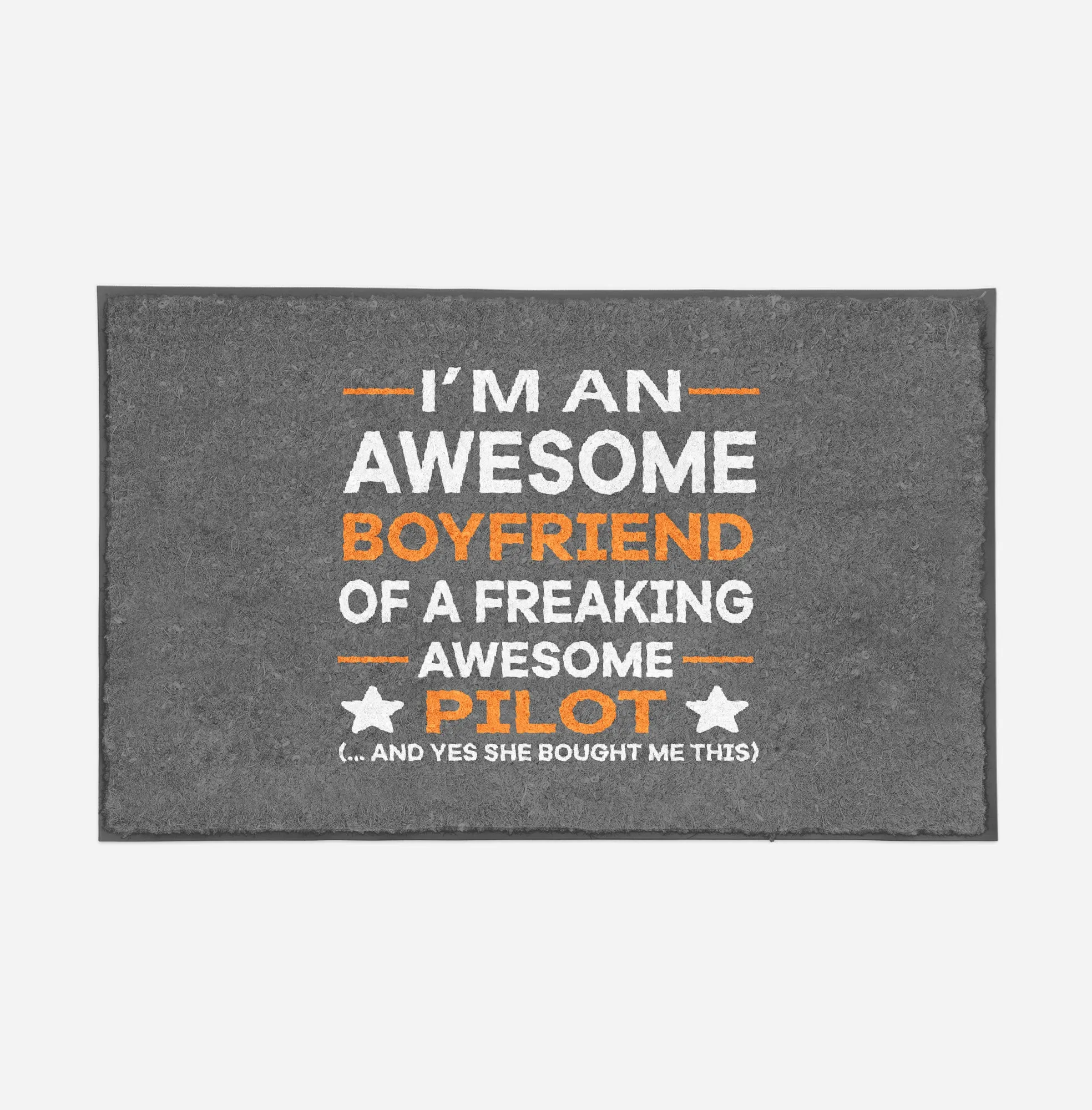 I am an Awesome Boyfriend Designed Door Mats