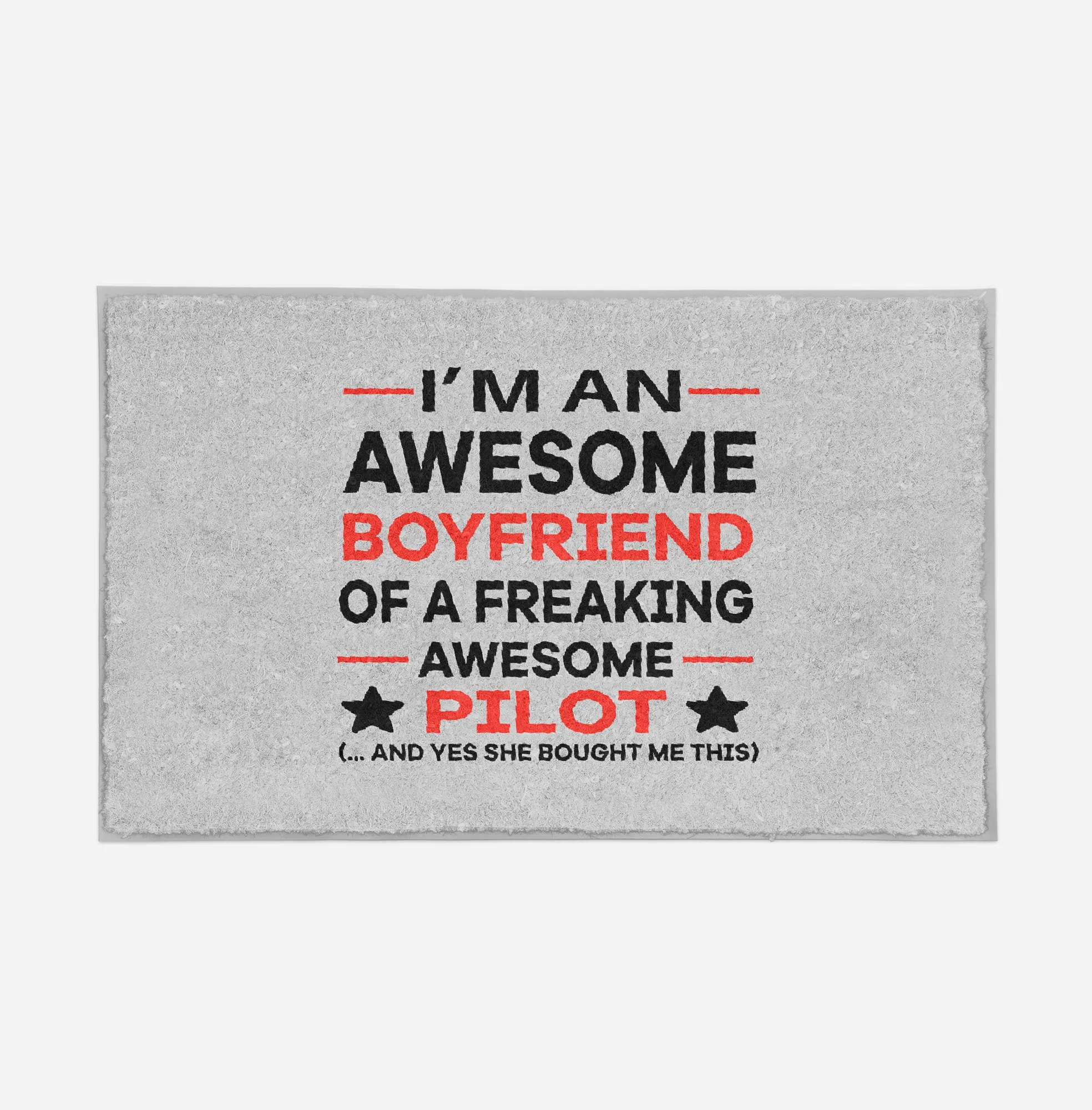I am an Awesome Boyfriend Designed Door Mats