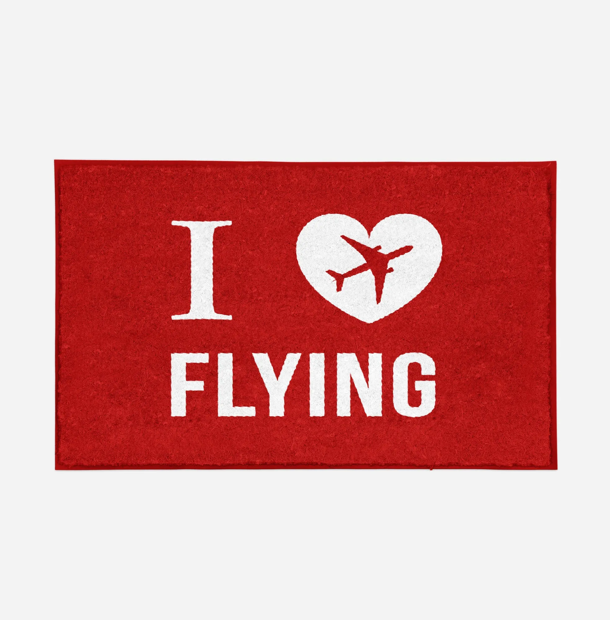I Love Flying Designed Door Mats
