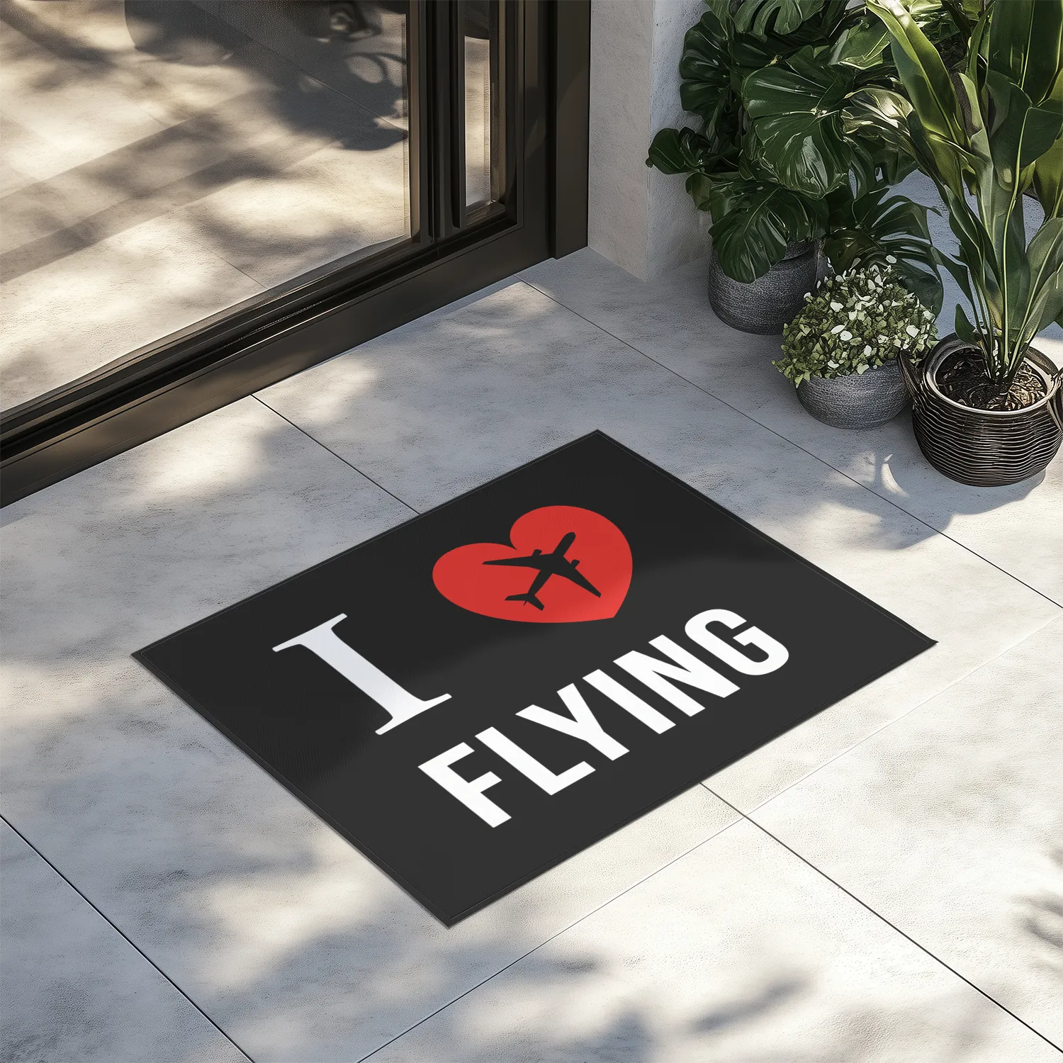 I Love Flying Designed Door Mats door entrance rug
