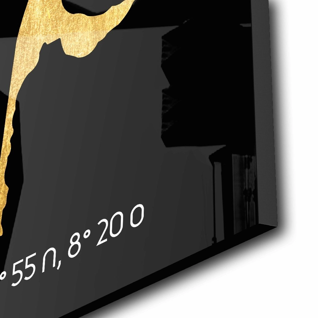 I Love Sylt Coords Gold on Acrylic