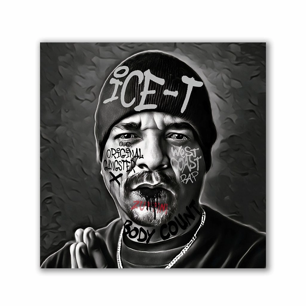 Ice T by Zuppini framed mural artwork