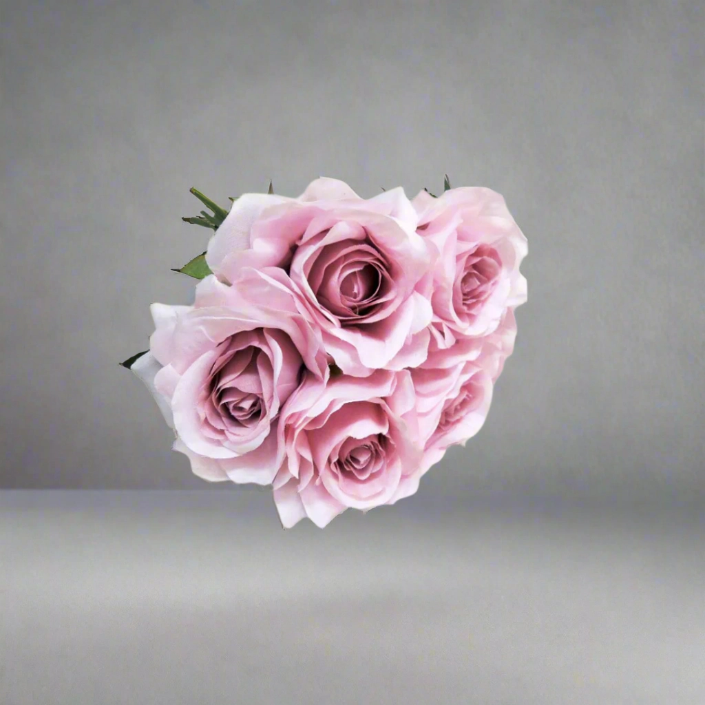 Iced lilac rose bunch decorative home ornament