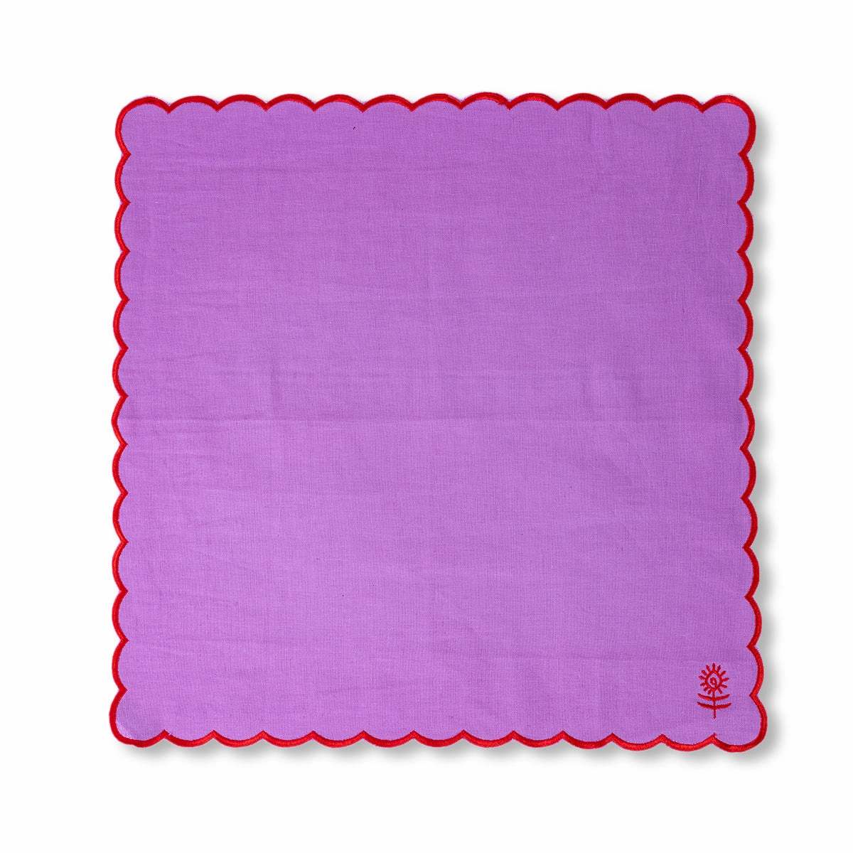Icon Linen Napkins Set of 4 in Lilac   Cherry