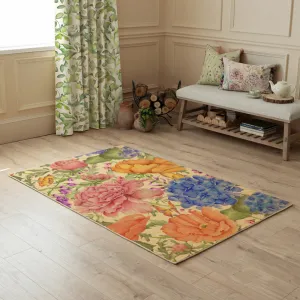 Idalia Printed Wool Rug Fuchsia modern fashion rug  