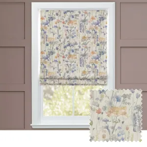 Ilinizas Printed Cotton Made to Measure Roman Blinds Clementine Natural chic floor carpet  