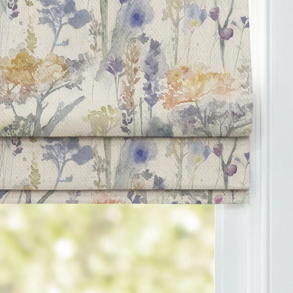 Ilinizas Printed Cotton Made to Measure Roman Blinds Clementine Natural