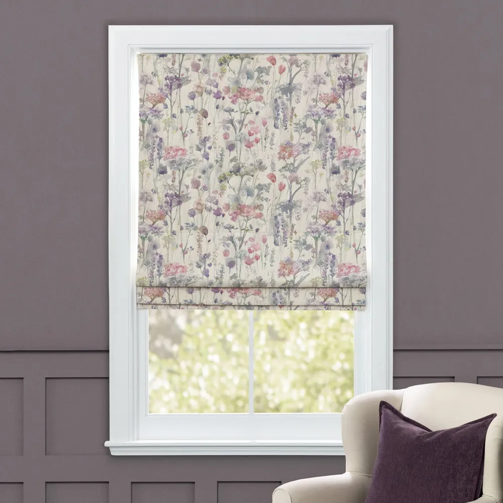 Ilinizas Printed Cotton Made to Measure Roman Blinds Coral Natural
