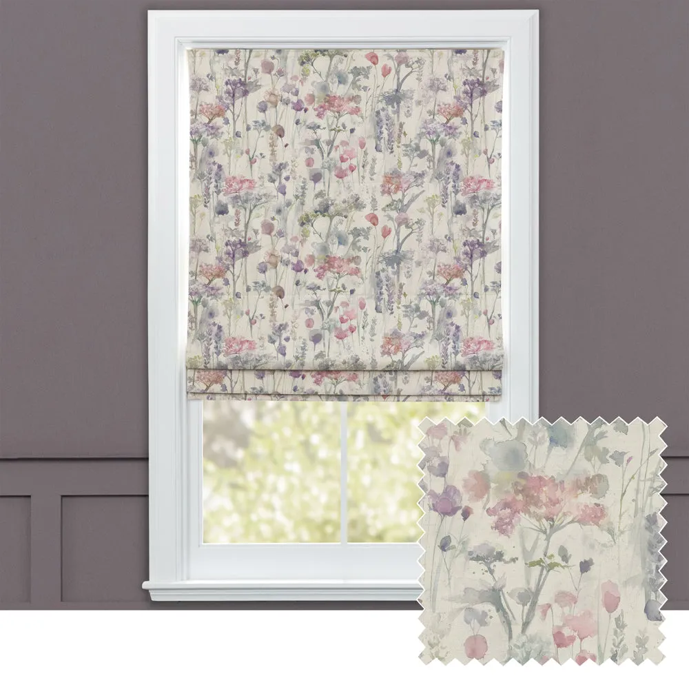 Ilinizas Printed Cotton Made to Measure Roman Blinds Coral Natural chic floor carpet  
