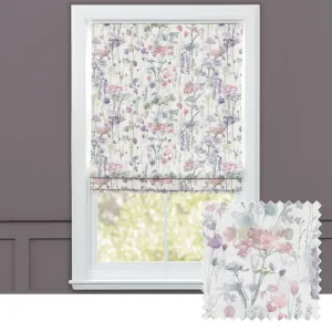 Ilinizas Printed Cotton Made to Measure Roman Blinds Coral chic floor carpet  
