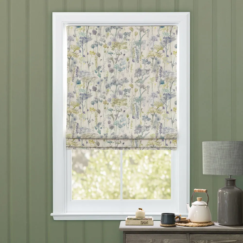 Ilinizas Printed Cotton Made to Measure Roman Blinds Lemon Natural