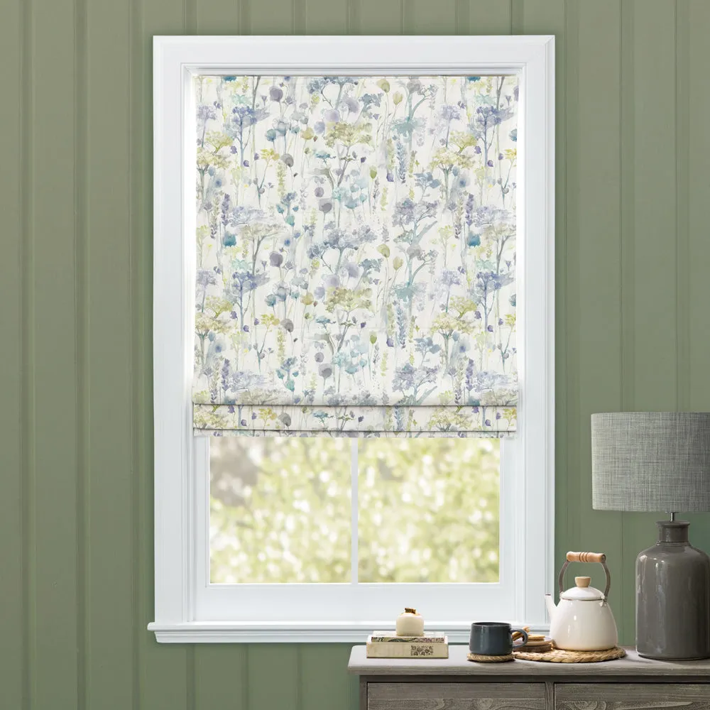 Ilinizas Printed Cotton Made to Measure Roman Blinds Lemon