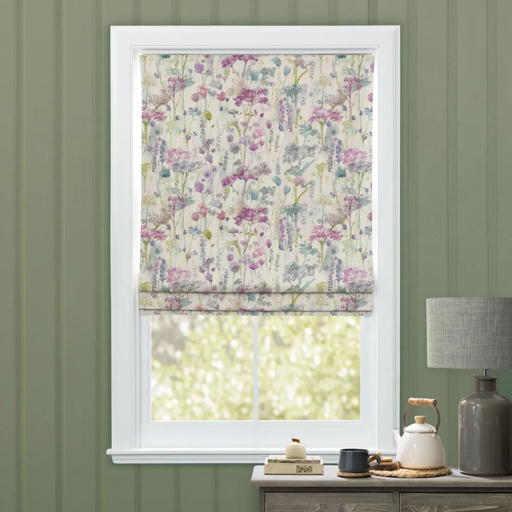 Ilinizas Printed Cotton Made to Measure Roman Blinds Summer Natural
