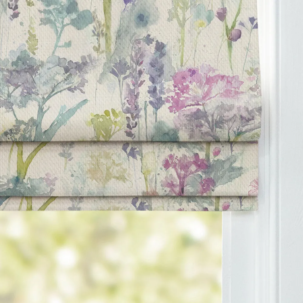 Ilinizas Printed Cotton Made to Measure Roman Blinds Summer Natural