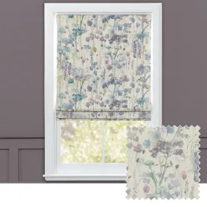Ilinizas Printed Cotton Made to Measure Roman Blinds Violet Natural chic floor carpet  