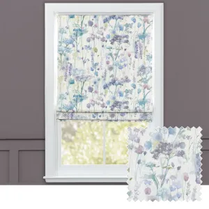 Ilinizas Printed Cotton Made to Measure Roman Blinds Violet chic floor carpet  